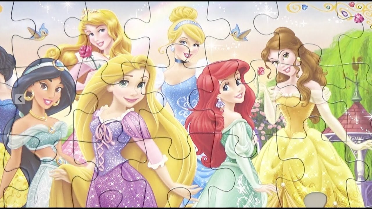 Disney Princess Puzzle ディズニープリンセス ジグソーパズル 知育 子供向け Youtube