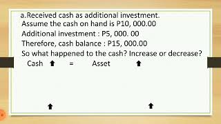 Increase, Decrease, No effect - Analyzing Business Transactions