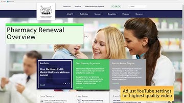 eServices Tutorial: Pharmacy Licence Renewal Brief Overview