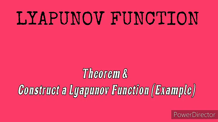 Lyapunov function || Construct a Lyapunov function|| Example