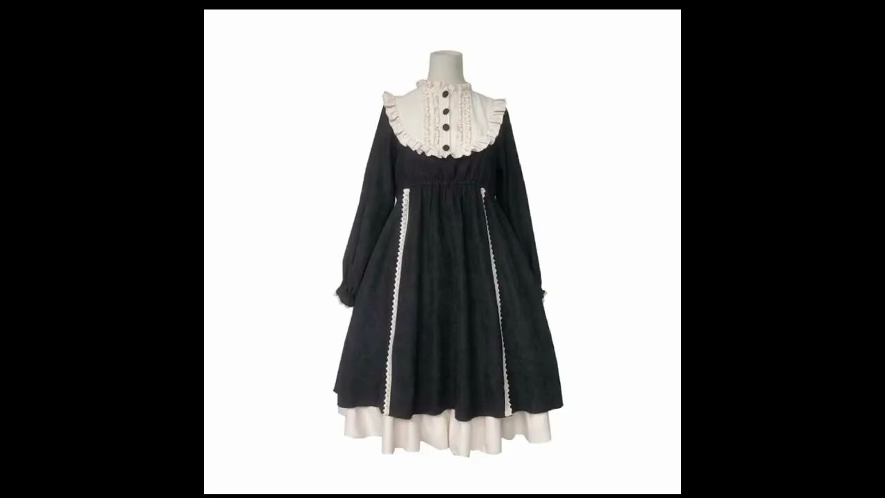 polyester Sweet Lolita Gothic Ruffle Dress Ball Gown
