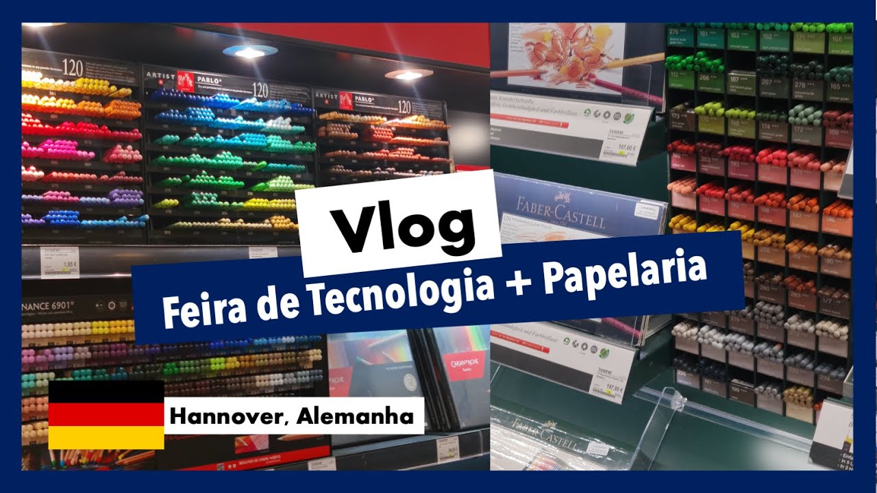 Vlog - Feira de Tecnologia + Tour pela Papelaria Boesner em Hannover, Alemanha