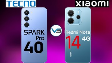 Tecno Spark 40 Pro VS Redmi Note 14 | Redmi Note 14 VS Tecno Spark 40 Pro | Tecno Spark 40 Series