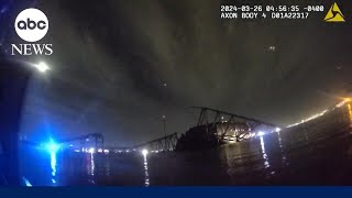 New video of the emergency response moments after Francis Key Bridge disaster
