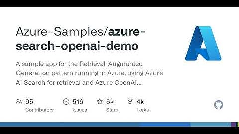 GitHub - Azure-Samples/azure-search-openai-demo: A sample app for the Retrieval-Augmented Generat...