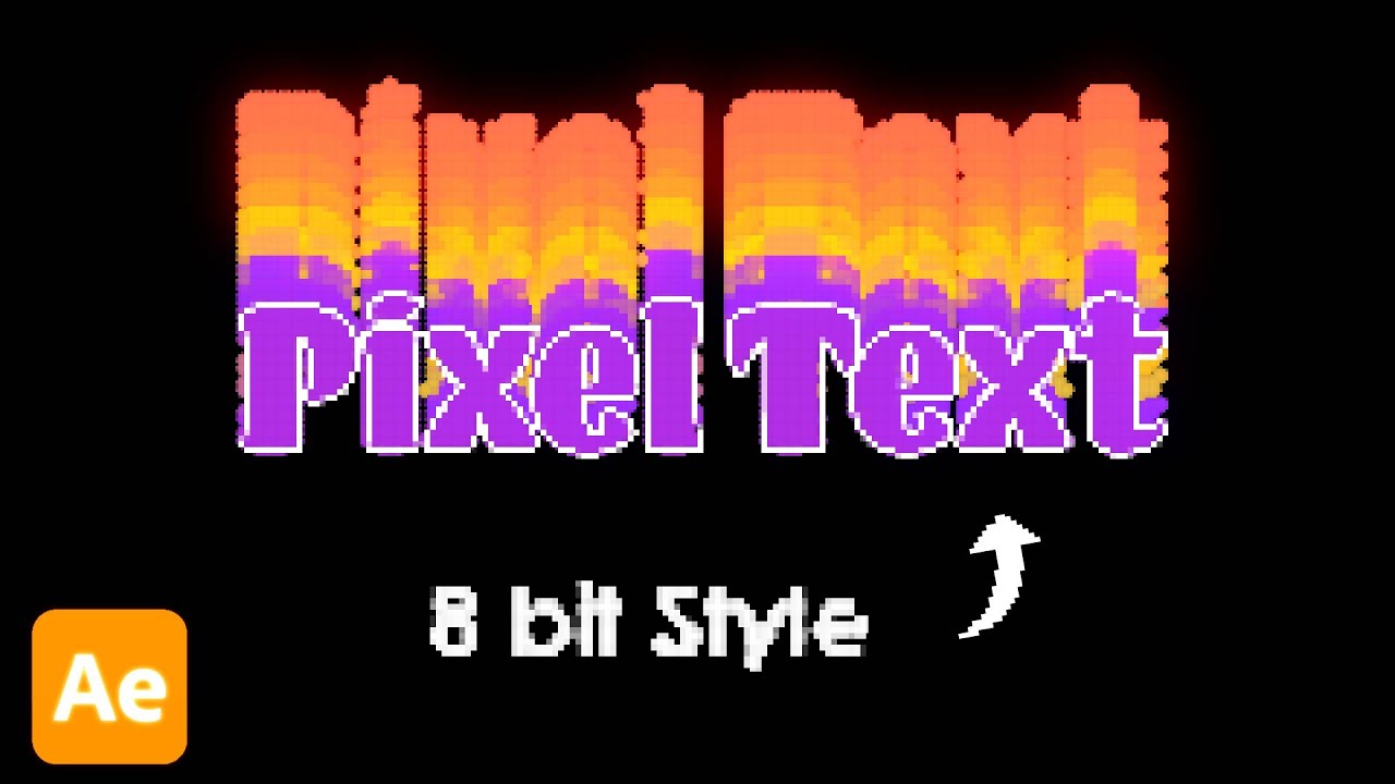 Create An 8 bit Style Pixel Text and Trail in After Effects - YouTube