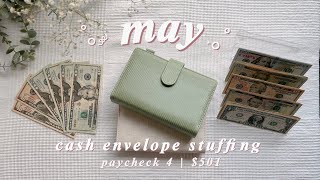 cash stuffing | $501 | may paycheck 4