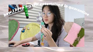 quarantine vlog ? daily life of a homebody | making clay trays, trying tiktok recipe, crocheting