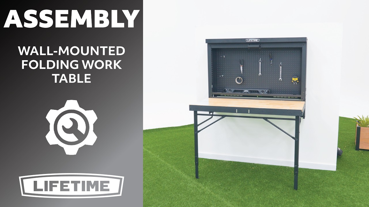 Lifetime Wall-Mounted Work Table | Lifetime Assembly Video - YouTube