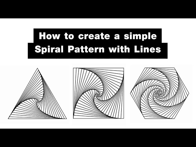 How to Create a Simple Spiral Pattern with Lines - Doodle Art 