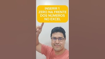 Inserir um zero na frente dos números no Excel #microsoftexcel #microexcel #excelpraontem
