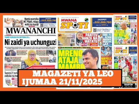Magazeti Ya Leo Novemba 21 2025 Ijumaa Magazeti Ya Michezo Leo Asubuhi Ijumaa Simba