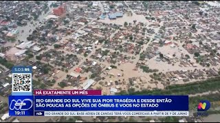 Um mês após tragédia das enchentes, Rio Grande do Sul enfrenta escassez de opções de transporte