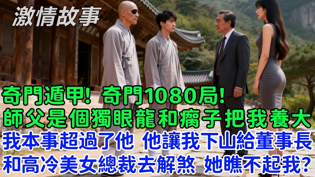 奇門遁甲，奇門1080局！師父是個獨眼龍和瘸子把我養大，我本事超過了他，他讓我下山給董事長和高冷美女總裁去解煞，她瞧不起我？後來的發展我倆都沒想到！