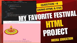 My Favorite Festival Web Page | HTML & CSS Project for Beginners | School & College Assignment #html