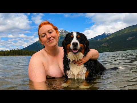 Single In The Wilderness Peaceful Life Of A Redhead Woman And Her Dog