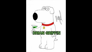 HOW TO DRAW BRIAN GRIFFIN FROM FAMILY GUY
