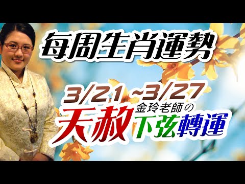 天赦開運 下弦轉運。2022生肖運勢週報｜3/21-3/27｜金玲老師（有字幕）