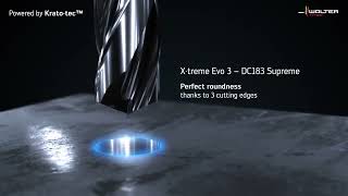 DC183 SUPREME SOLID CARBIDE DRILL – X·TREME EVO 3   Precise positioning – productive holemaking