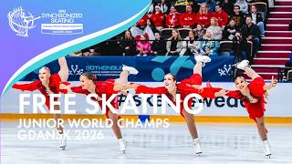 Free Skating | ISU Synchronized Skating Junior World Championships | Gdansk 2026 | #SynchroSkating
