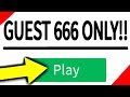 ONLY GUEST 666 CAN PLAY THIS ROBLOX GAME