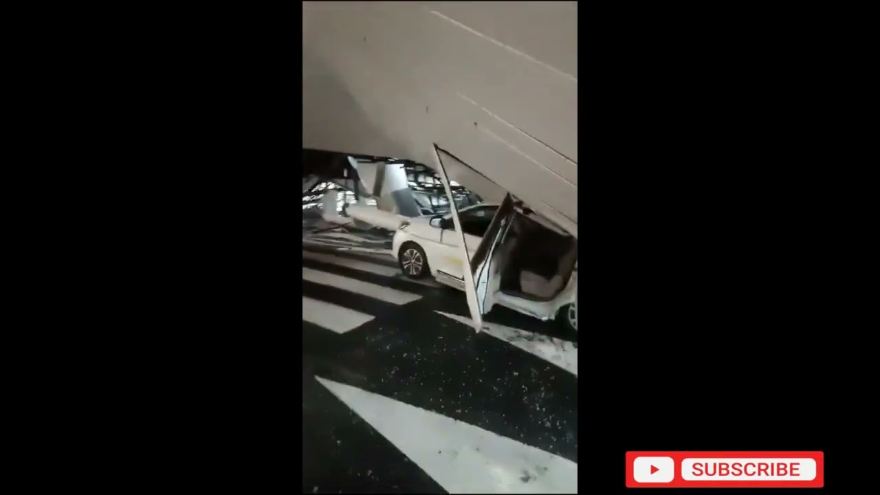 Terrifying Incident: Roof Collapse at Delhi Airport Caught on Camera