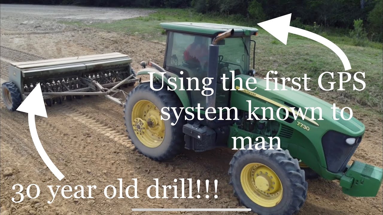 Planting oats with a 30 year old drill and no GPS!!!!
