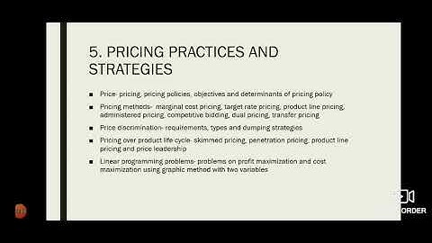 Introduction to syllabus of Market Behaviour and Cost Analysis