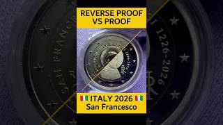 #208 2026 Italy 🇮🇹 2€ Saint Francis Coin – Proof vs Reverse Proof!
