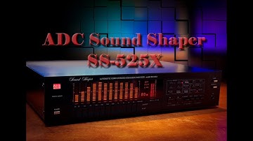 ADC SS-525X Vintage 1987 Stereo Frequency Equalizer Orange Analyzer Demonstration