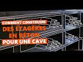 Comment construire des étagères en béton pour une cave