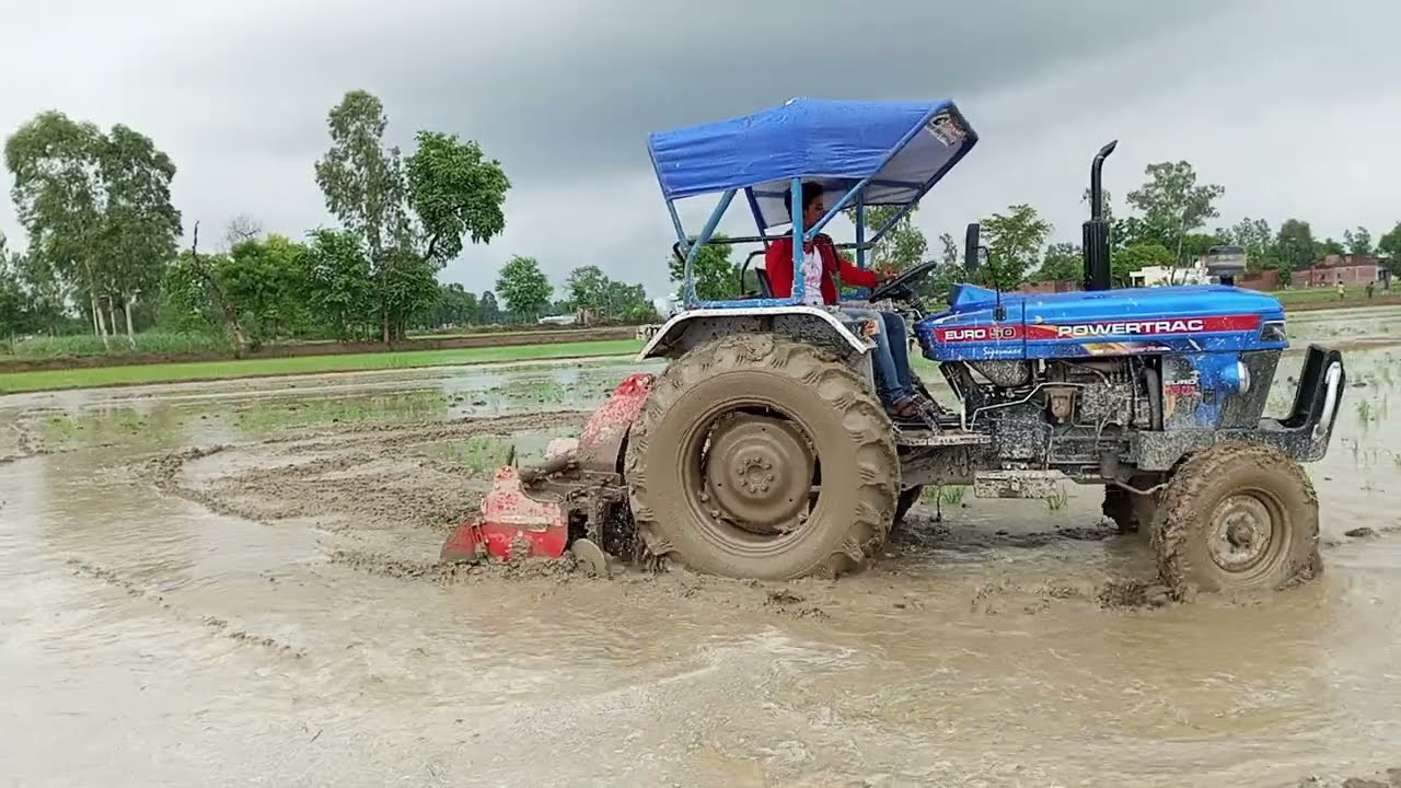 Powertrac Euro 50 with Maschio Gaspardo Rotavator@VERMATRACTORZONE