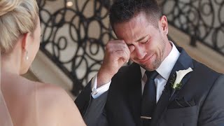 Groom Cries during First Look  Couldn't read her Letter  Disney Four Seasons Orlando, Florida