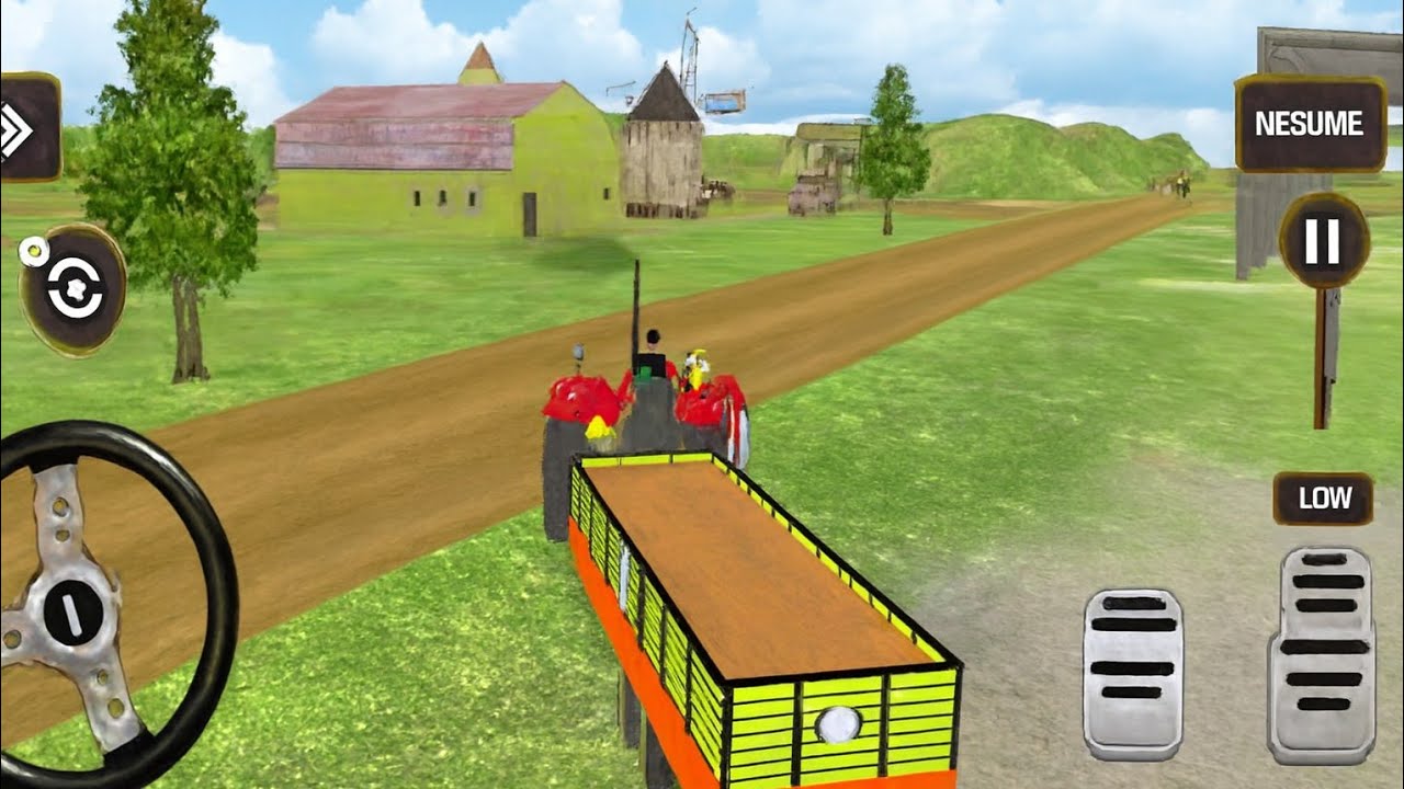 Indian Tractor Driving 🚜 | Village Farming Simulator GameplayTractor Trolley Driving Game 😲