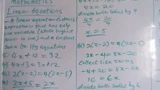 Mathematics: Linear Equations (Part 2) for SSS 1 and 2 by Mr AbdulRafiu