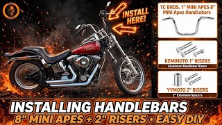 Installing TC Bros 8" mini apes on a 1989 Harley Davidson soft tail custom. screenshot 4