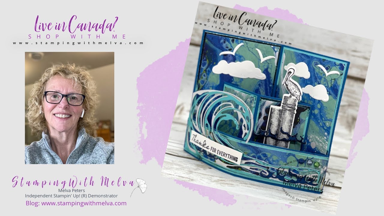 Learn how to make a 3D Bendi Card featuring Stampin' Up! Waves of the Ocean