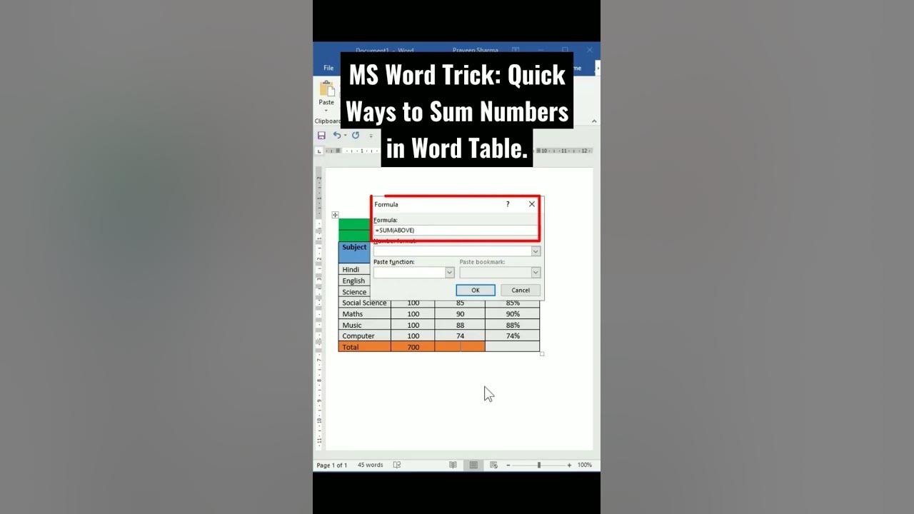 MS Word Trick Quick Ways To Sum Numbers In Word Table YouTube ms-word-trick-quick-ways-to-sum-numbers-in-word-table-youtube