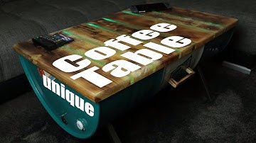 Building a unique Coffee Table with an old barrel, epoxy resin and LED lights?!