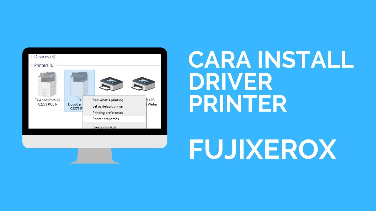 Cara install driver printer fujixerox