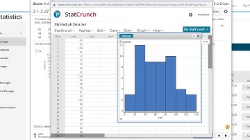 StatCrunch Chapter 2 Help