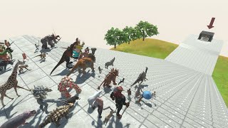 Giant Stairs Tournament | Who Can Survive? - Animal Revolt Battle Simulator