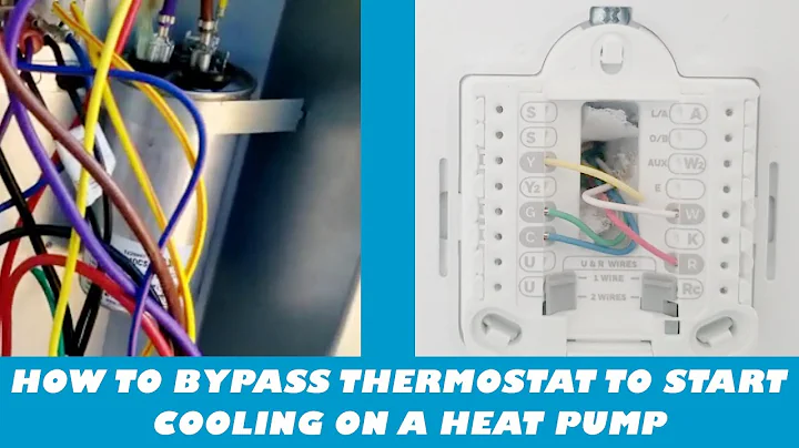 how to bypass thermostat to start heating and cooling on a goodman furnace jumping wires together