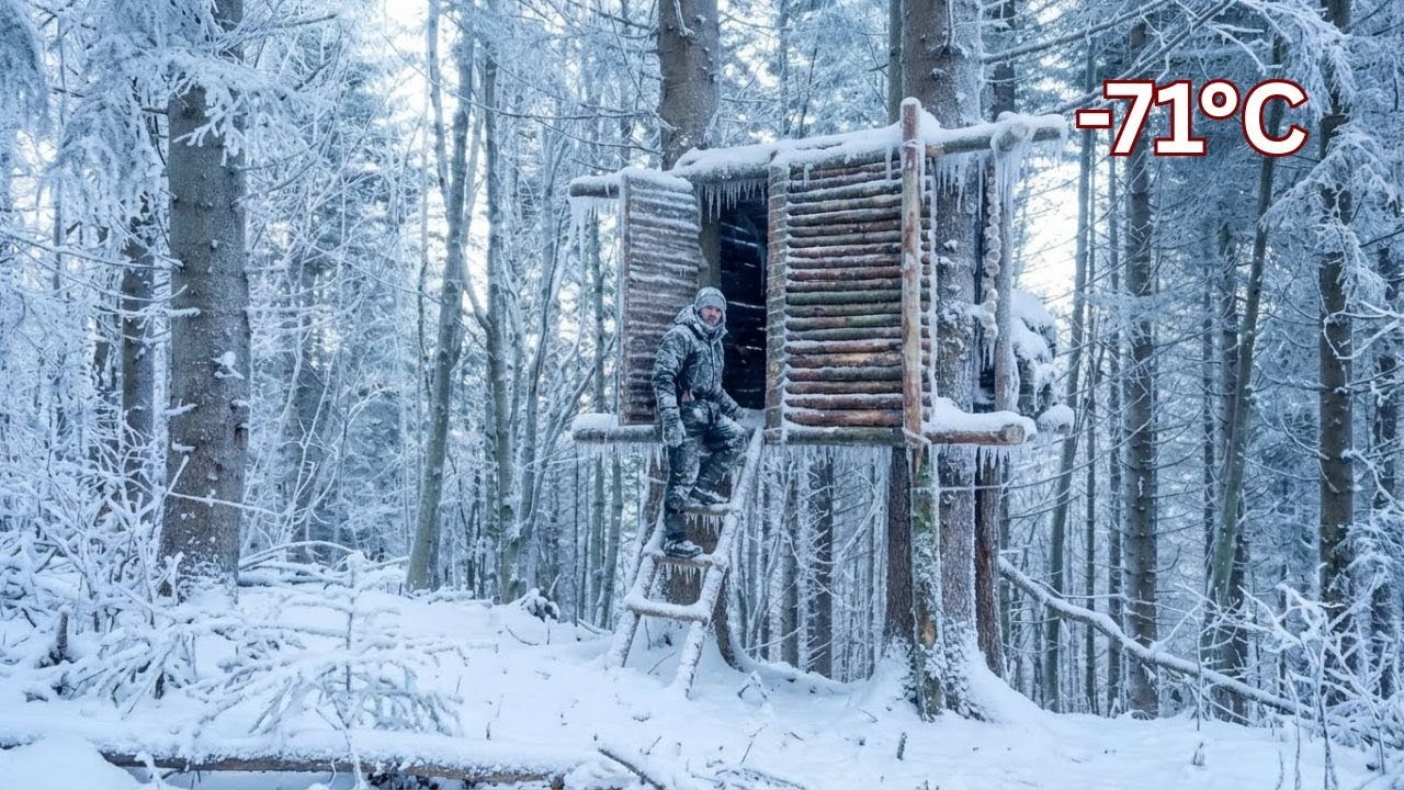 I Survived a -71°C Blizzard in Cozy Cabin | Extreme Off Grid Winter ...