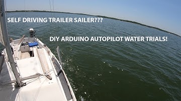 OUR BOAT STEERS ITSELF!  DIY Arduino Autopilot Water Trials - New Salts Episode 19