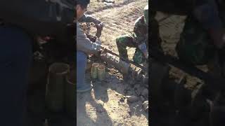 Geological core sampling working process
