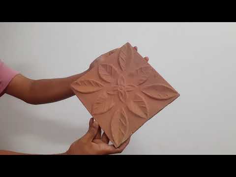 Ayaz Exports - Terracotta Square Flower tiles  #pottery #clay #terracotta #ceramic #tiles