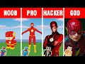 Minecraft noob vs pro vs hacker vs god the flash build challenge in minecraft animation