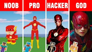 Minecraft Noob Vs Pro Vs Hacker Vs God The Flash Build Challenge In Minecraft Animation