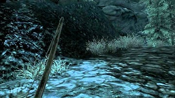 Skyrim; first random dragon encounter on adept difficulty.